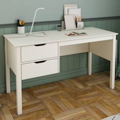 Chambre et rangement-Chambre-Bureau, table-Bureau primaire-Bureau à deux tiroirs pin massif leopold