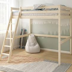 Lit mezzanine 2 places pin massif  isidore  - vertbaudet enfant