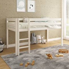 Lit mi-hauteur pin massif naturel  isidore  - vertbaudet enfant