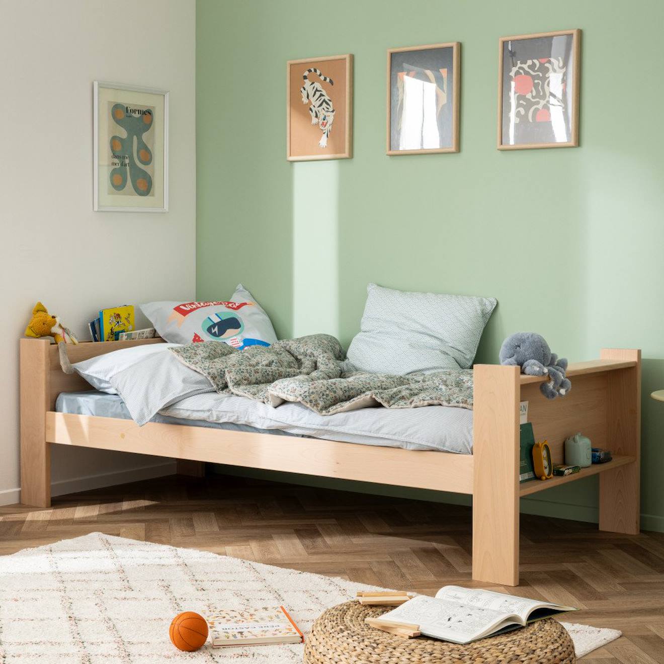 Lit Enfant Bois Massif Hêtre Naturel Arsène Bois Naturel