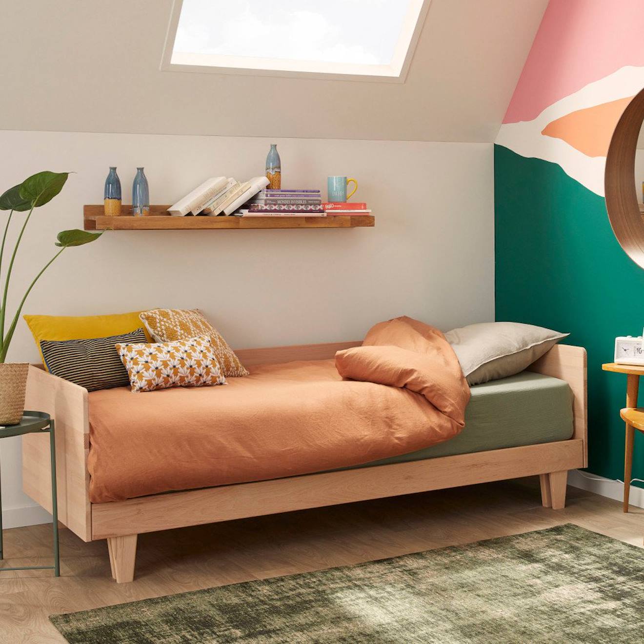 Lit Extensible En Bois Massif Hêtre Naturel Ayden Bois Naturel