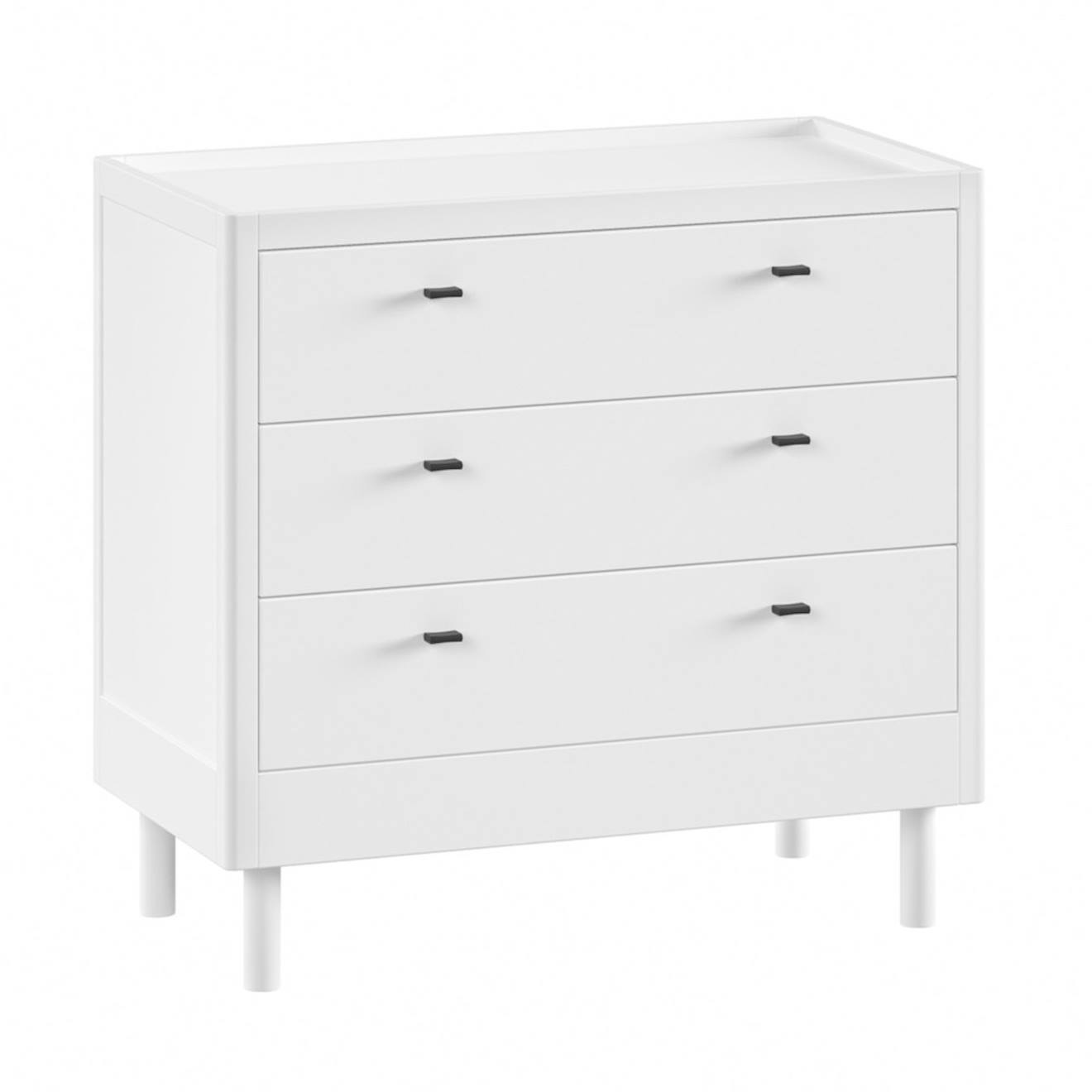 Commode 3 Tiroirs En Hêtre Massif Aubane Blanc (Alfred & Compagnie) - Image 2