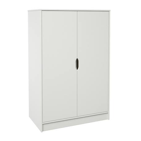 Alfred & Compagnie - Armoire Deux Portes Imitation Bois Arthur Blanc