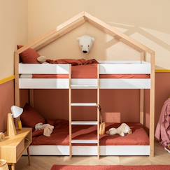 Chambre et rangement-Lit superposé en hêtre  gustave