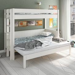 Lit superposé extensible pin massif  alceste  - vertbaudet enfant