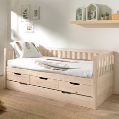 Chambre et rangement-Lit tiroirs et lit gigogne pin massif naturel  axel