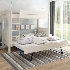 Chambre et rangement-Chambre-Lit superposé séparable avec lit gigogne pin massif  achille