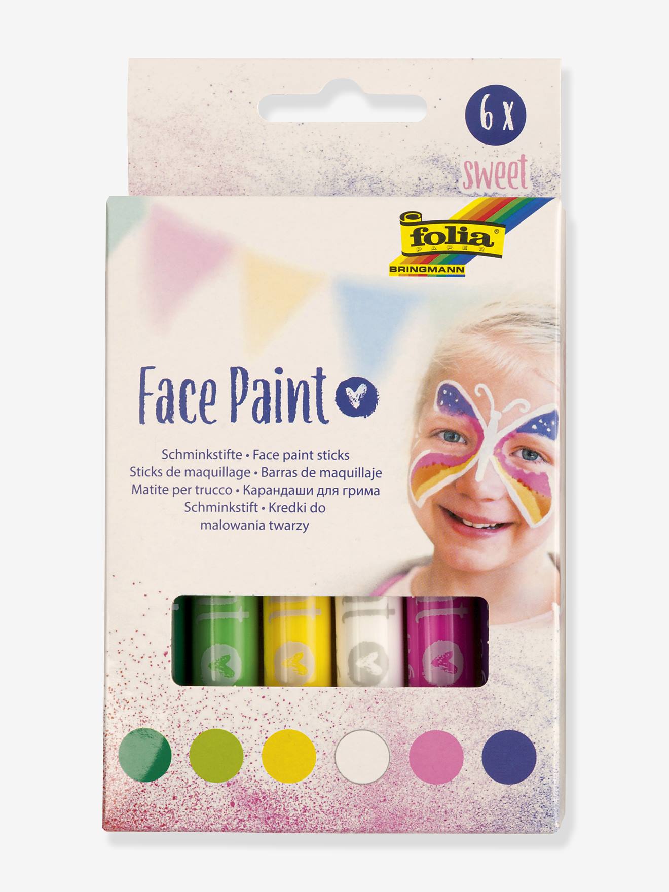 Set de 6 crayons de maquillage SWEET folia multicolore