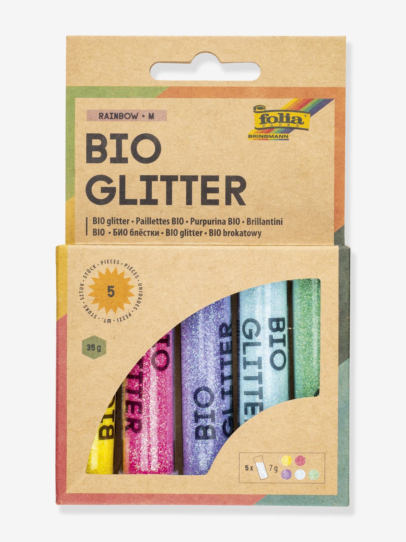 Set de 5 paillettes BIO RAINBOW M folia multicolore