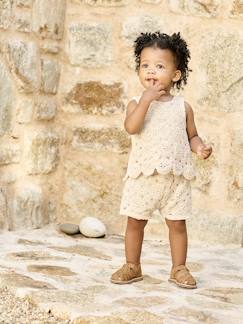 Ensemble bébé top + short en macramé  - vertbaudet enfant
