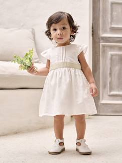 Bébé-Robe, jupe-Robe cérémonie bébé fille ceinture nouée au dos