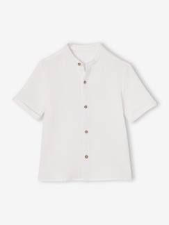Chemise garçon gaze de coton col mao  - vertbaudet enfant