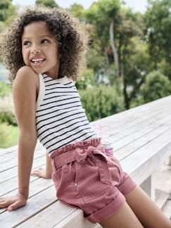 Short long en jean bas effiloché bleu clair Jonen | La Redoute