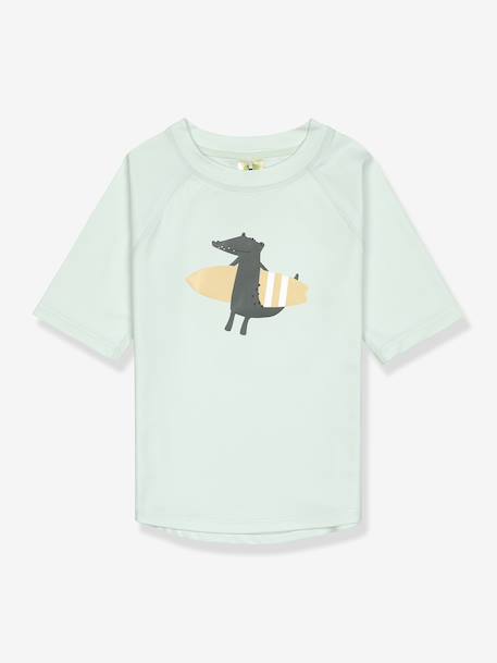 Tee-shirt de bains anti UV enfant LÄSSIG manches courtes écru+pêche+sable+vert 13 - vertbaudet enfant 
