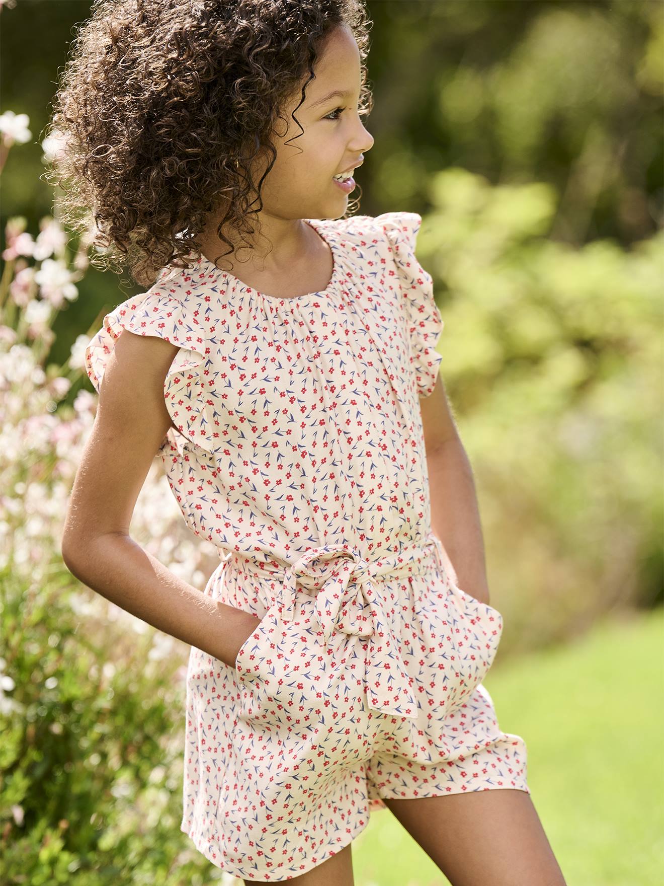 Ensemble bébé fille combinaison + bandeau imprimés - rose pâle, Bébé
