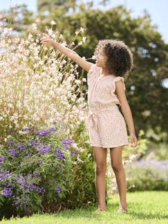 -Combi-short imprimé fleurs fille