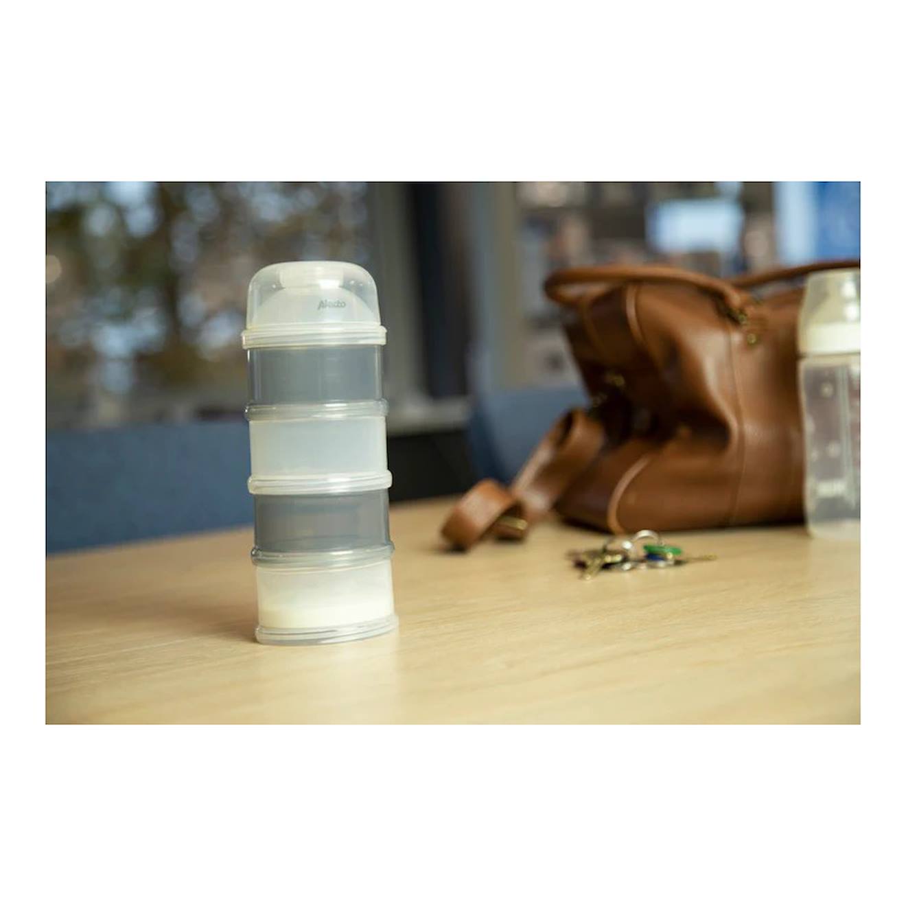 Boîte Doseuse De Lait Empilable Transparent (Alecto) - Image 1