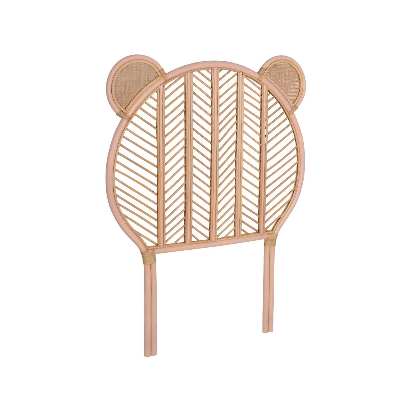 Tête De Lit Bohème Rotin Chambre Enfant 90 X 100cm Nias Rose