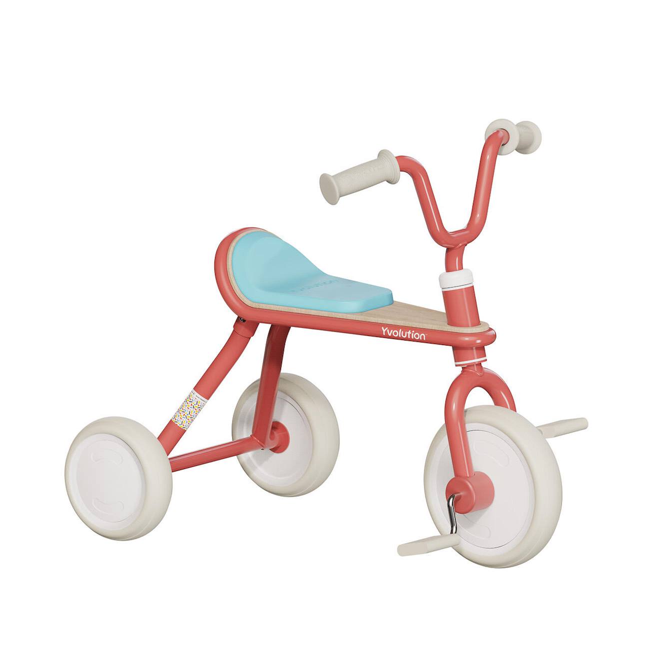 Tricycle Draisienne Vintage Ergonomique Yvolution Classic Trike Rouge Et Bleu