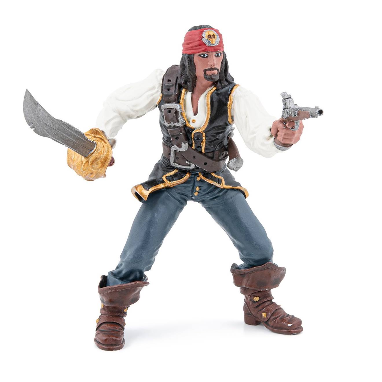 Figurine Pirate Au Pistolet Bleu