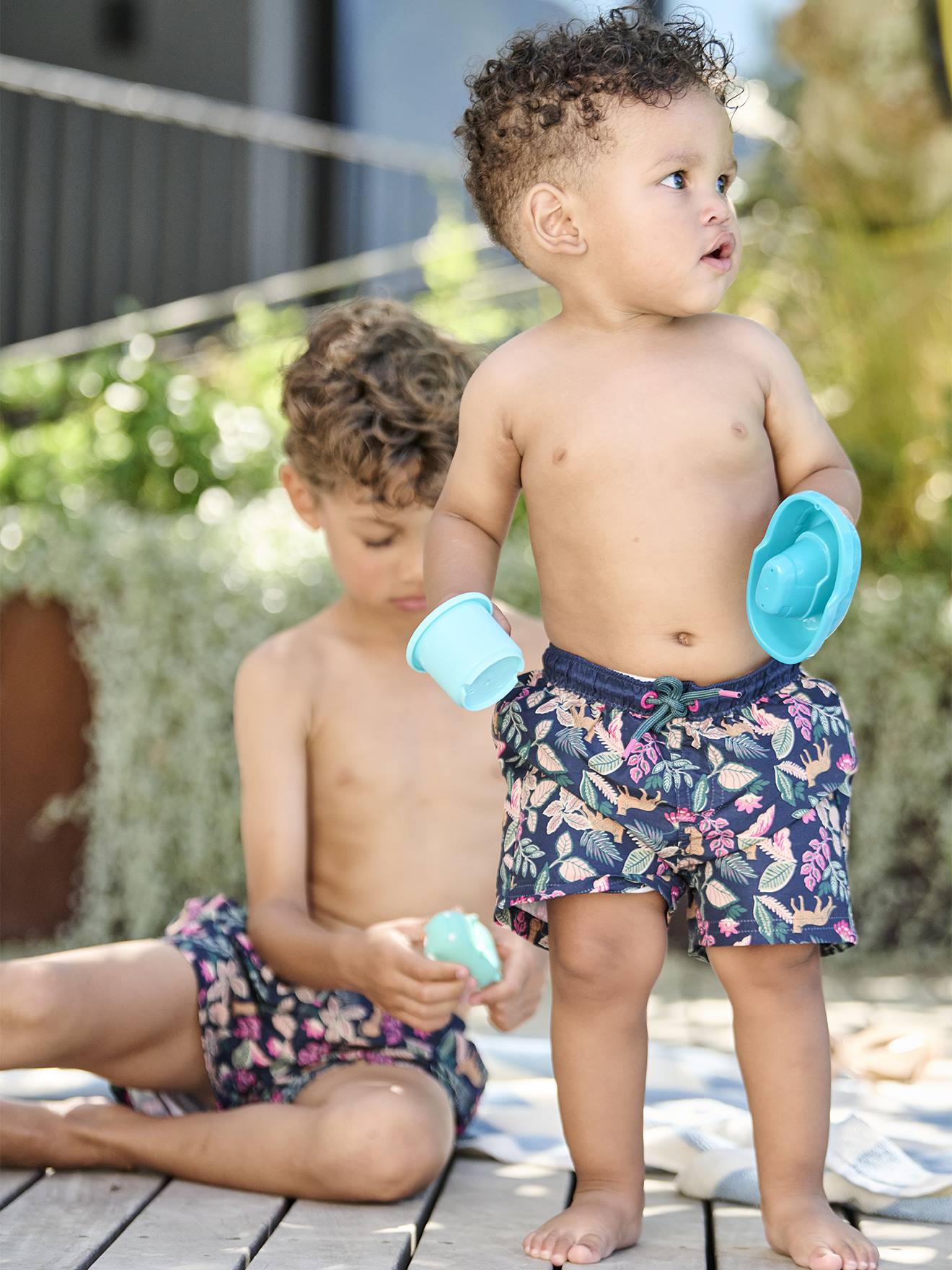 Short de bain imprimé bébé garçon Capsule famille encre