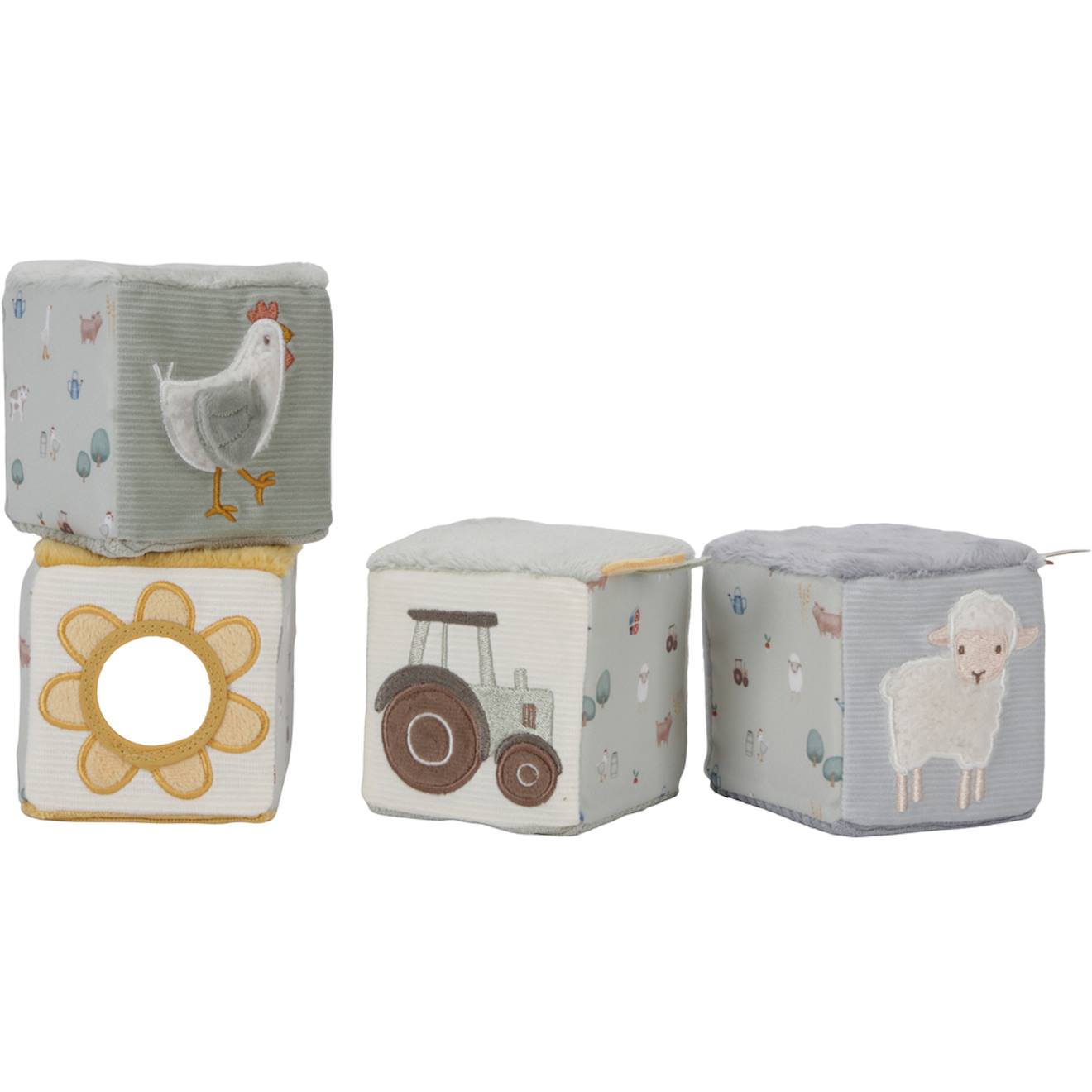 Lot De 4 Cubes Doux Multicolore
