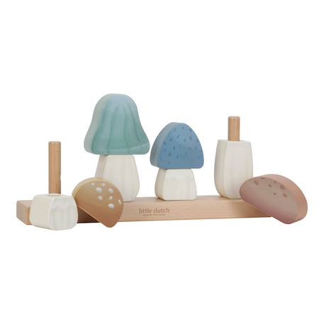 Champignons à empiler forest friends Bleu 2 - vertbaudet enfant 