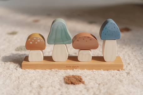 Champignons à empiler forest friends Bleu 4 - vertbaudet enfant 