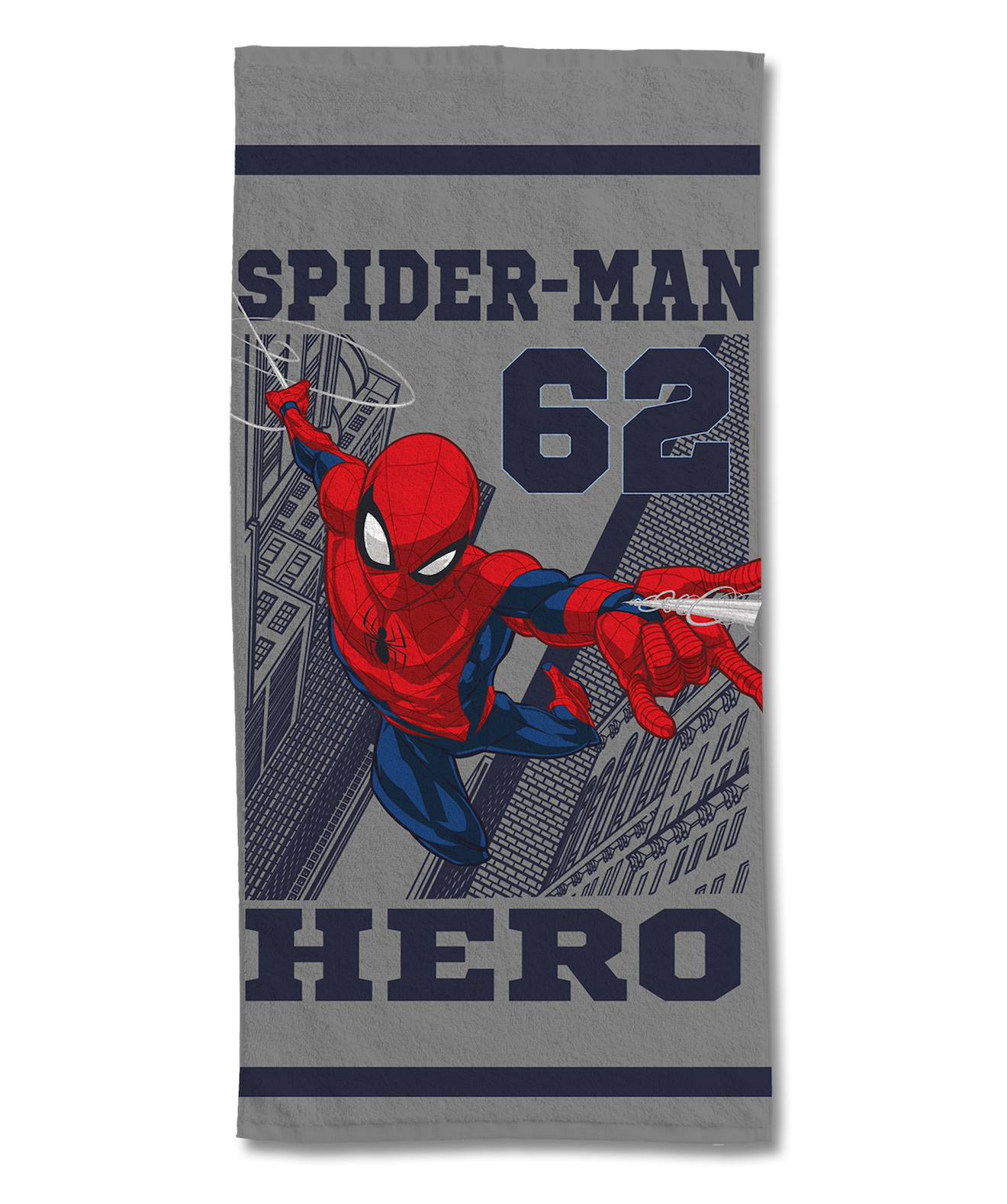 Serviette De Plage Spiderman Hero Coton Gris
