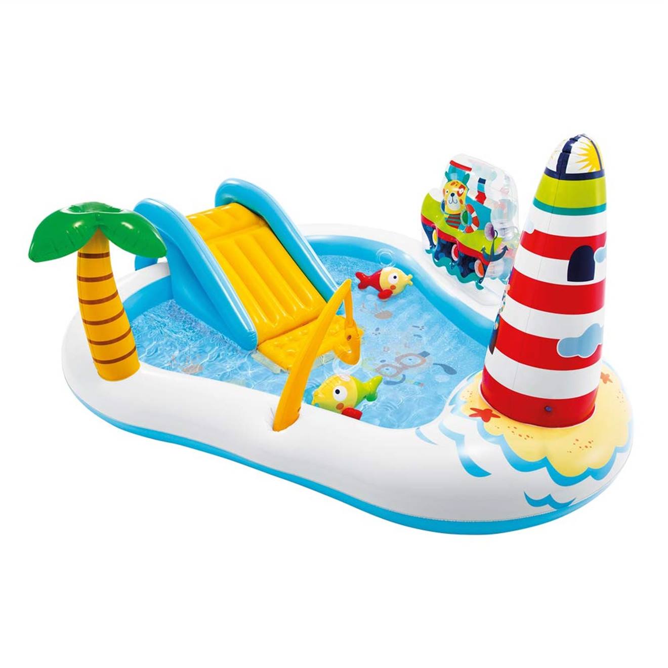 Piscine Gonflable Pour Enfants Fishing Fun Play Center 218 X 188 X 99 Cm Multicolore