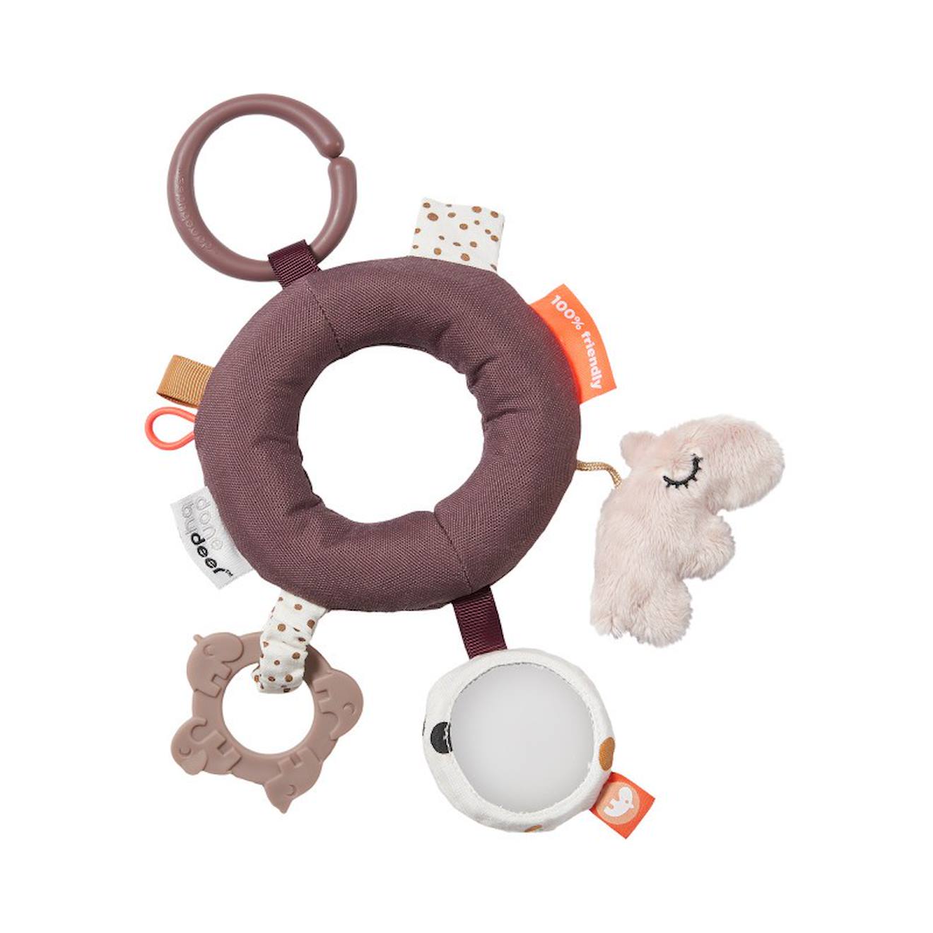 Hochet Anneau D'activités Deer Friends Rose
