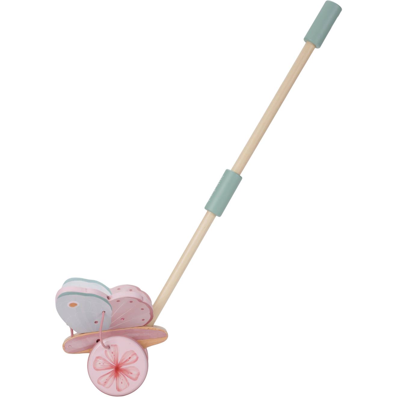 Jouet À Pousser Rose, Vert, Bois
