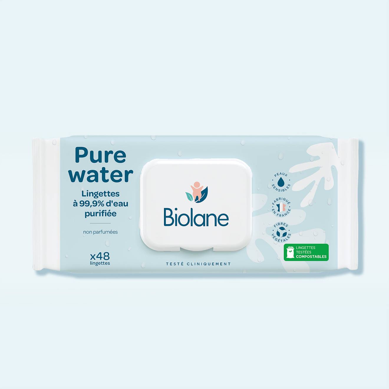 Lingettes Pure Water Blanc
