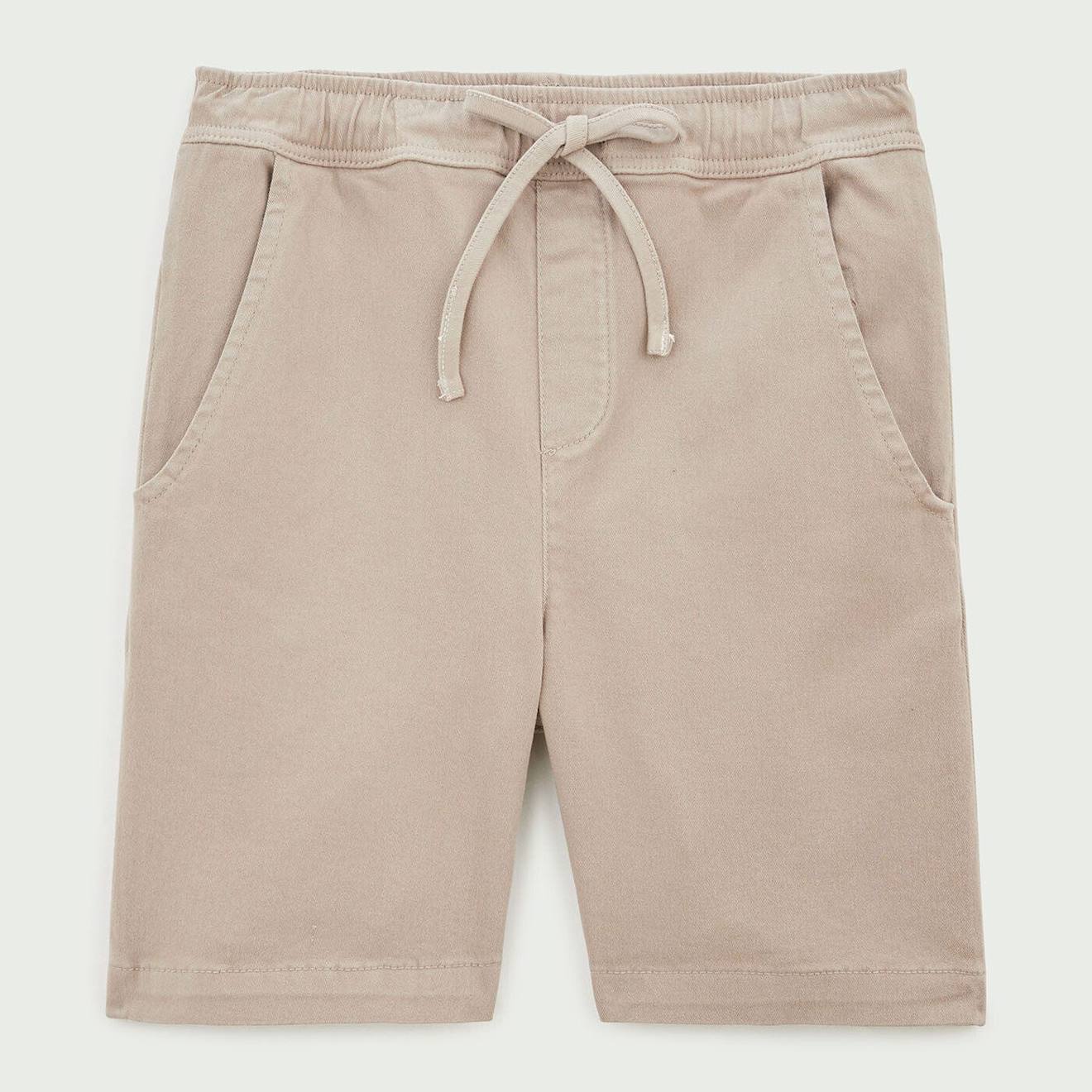 Bermuda Junior Taille Élastique Beige