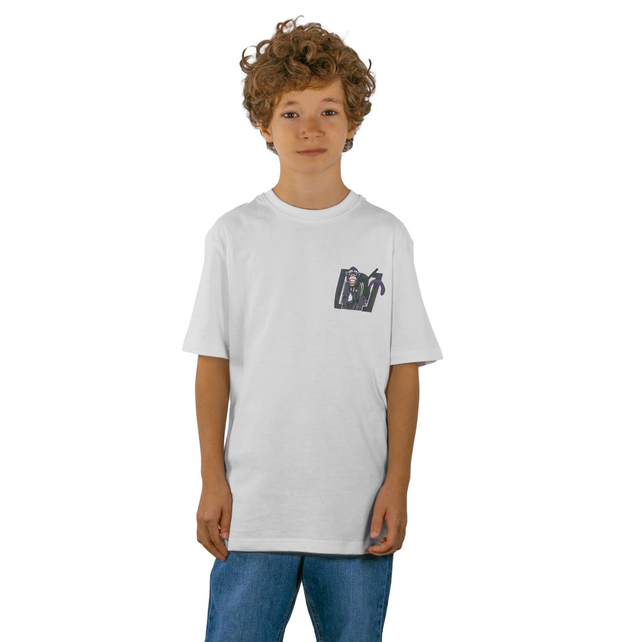 T-shirt Relax Fit Avec Print Devant Et Dos Monkey Business Blanc/noir/gris