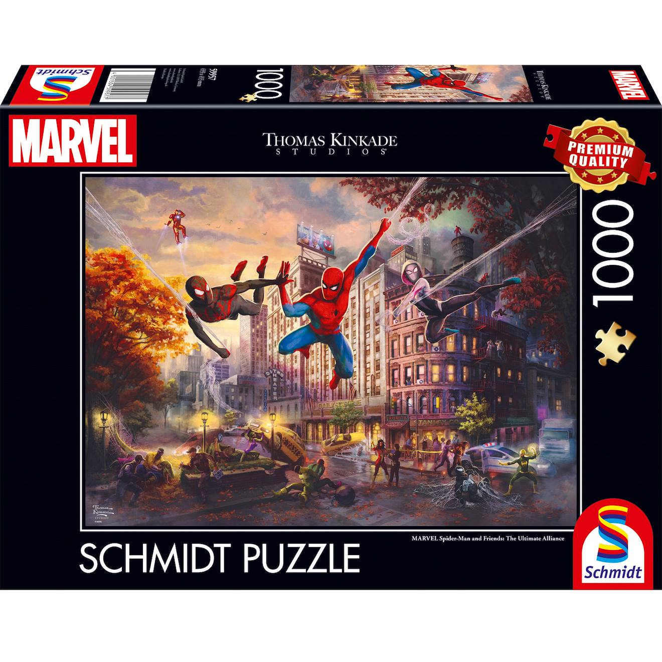 Puzzle Marvel Spider-man Et Ses Amis 1000 Pcs Noir