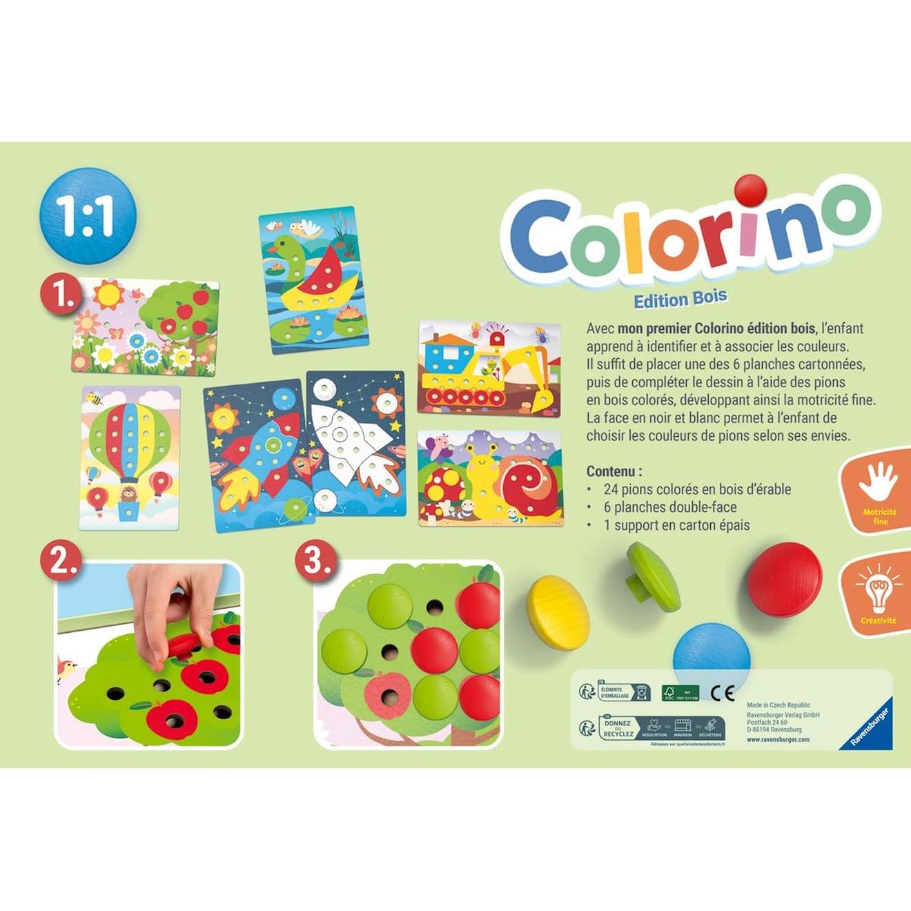 Jeux Éducatif En Bois Colorino Beige (Ravensburger) - Image 2