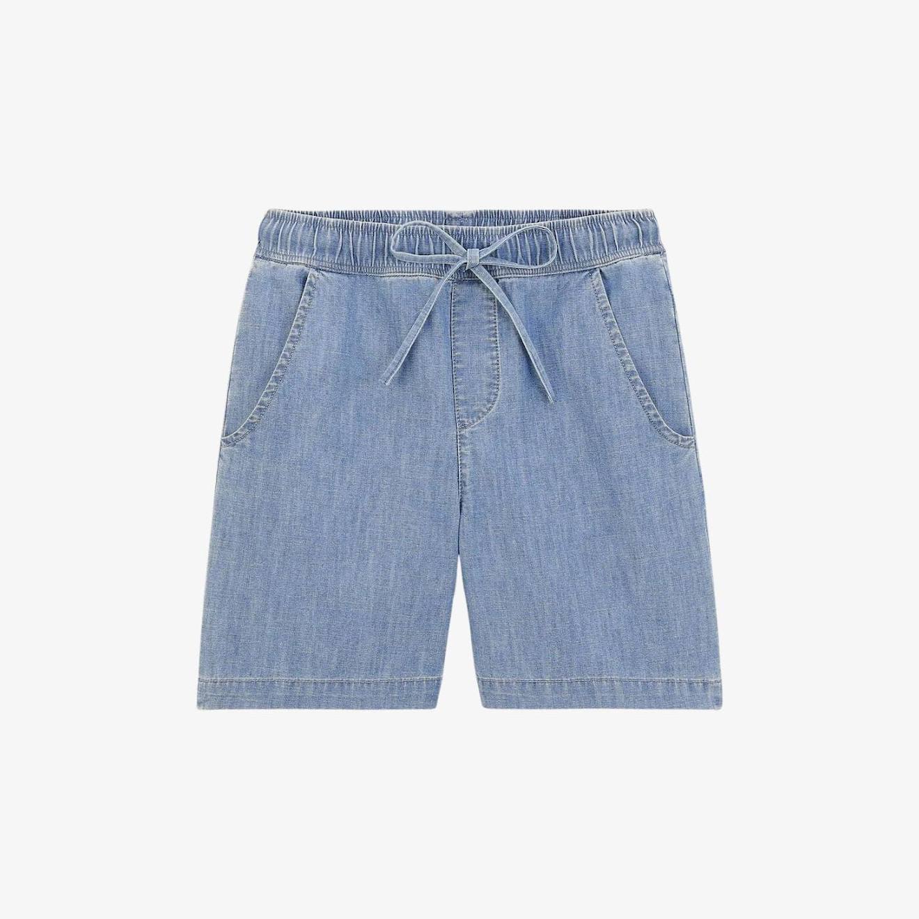 Bermuda Junior Denim Taille Élastique Bleu Jean
