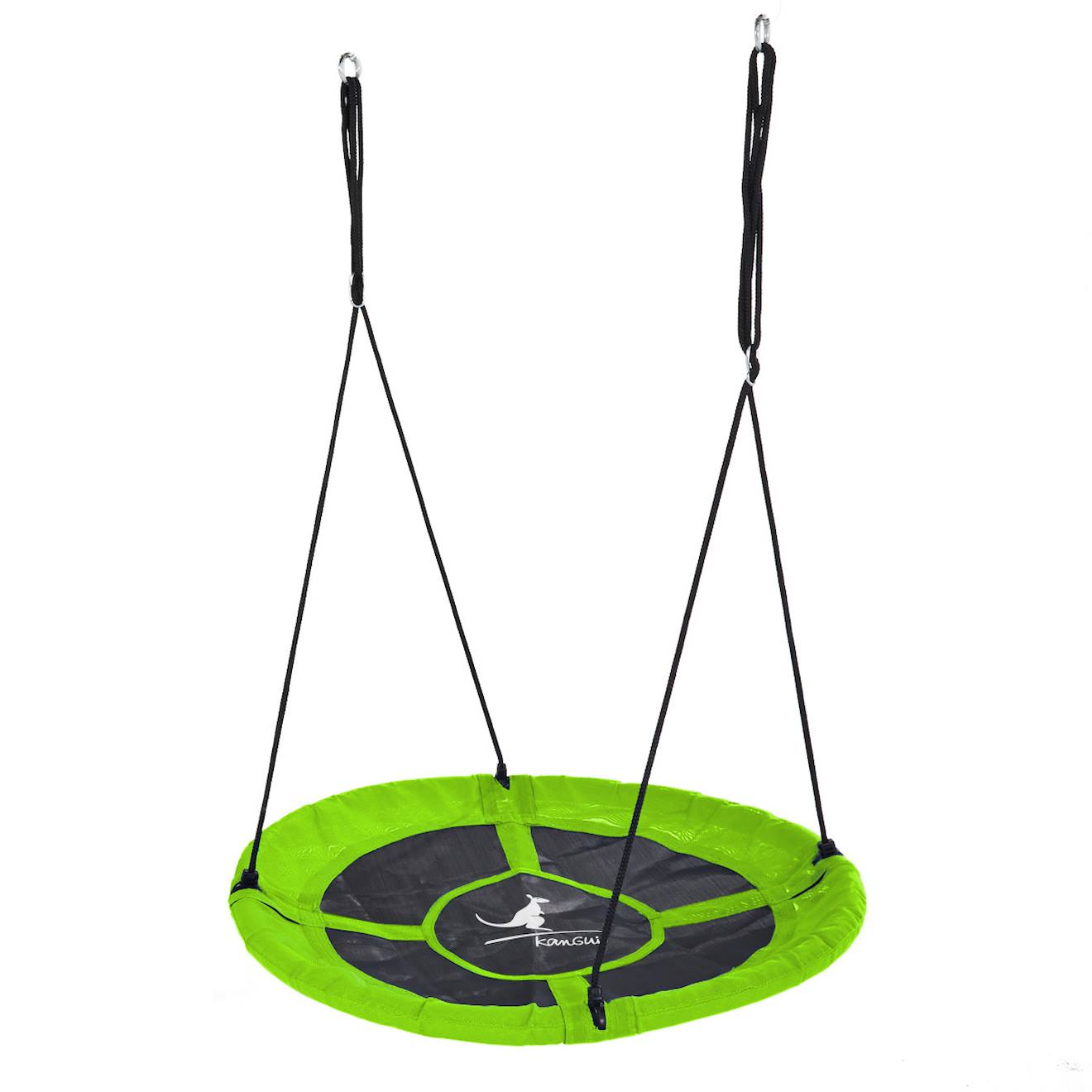 Kangui - Balançoire Ronde Nid D'oiseau Rond Ø100cm - Vert - Charge 150kg Maxi Vert