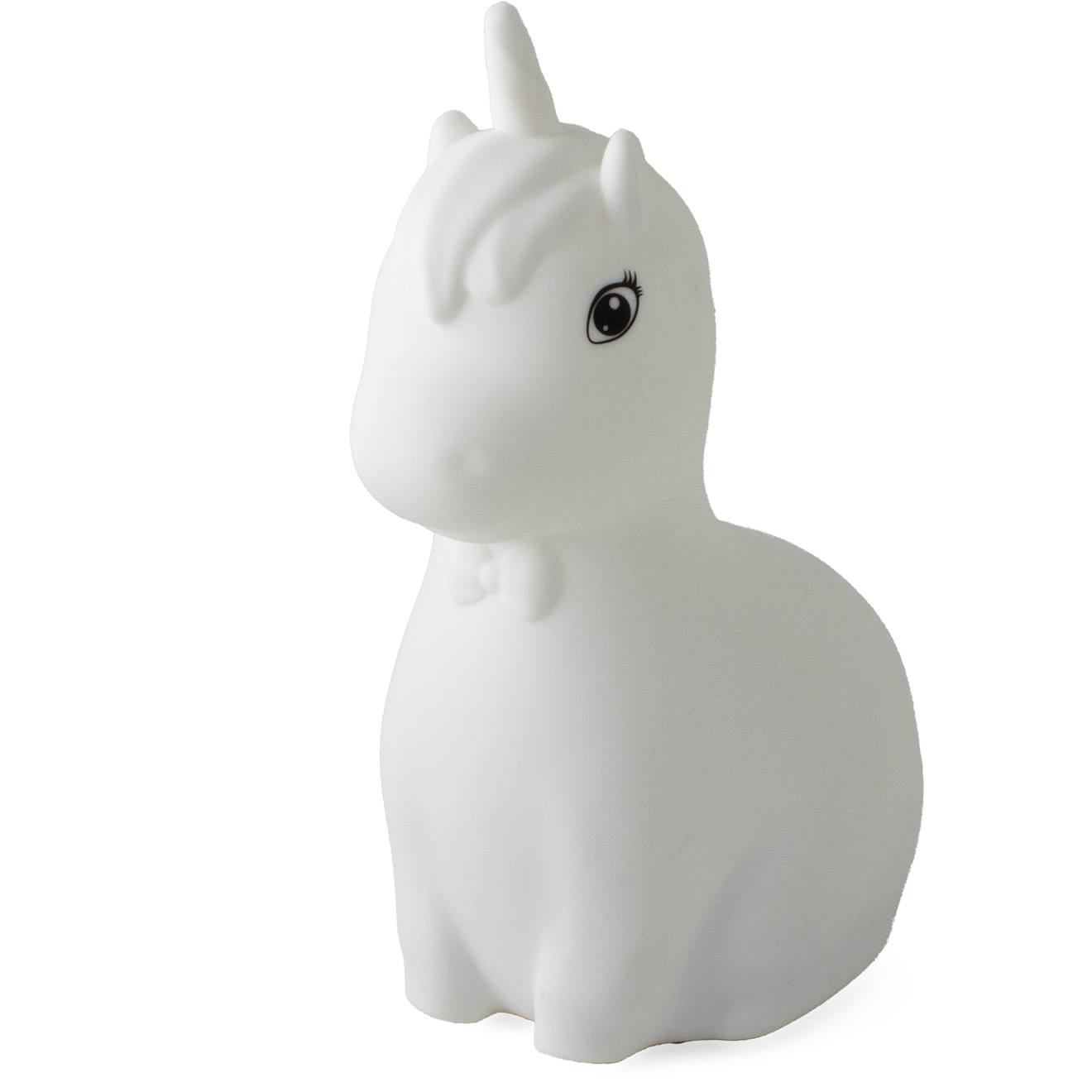 Veilleuse Licorne Nœud Papillon Blanc