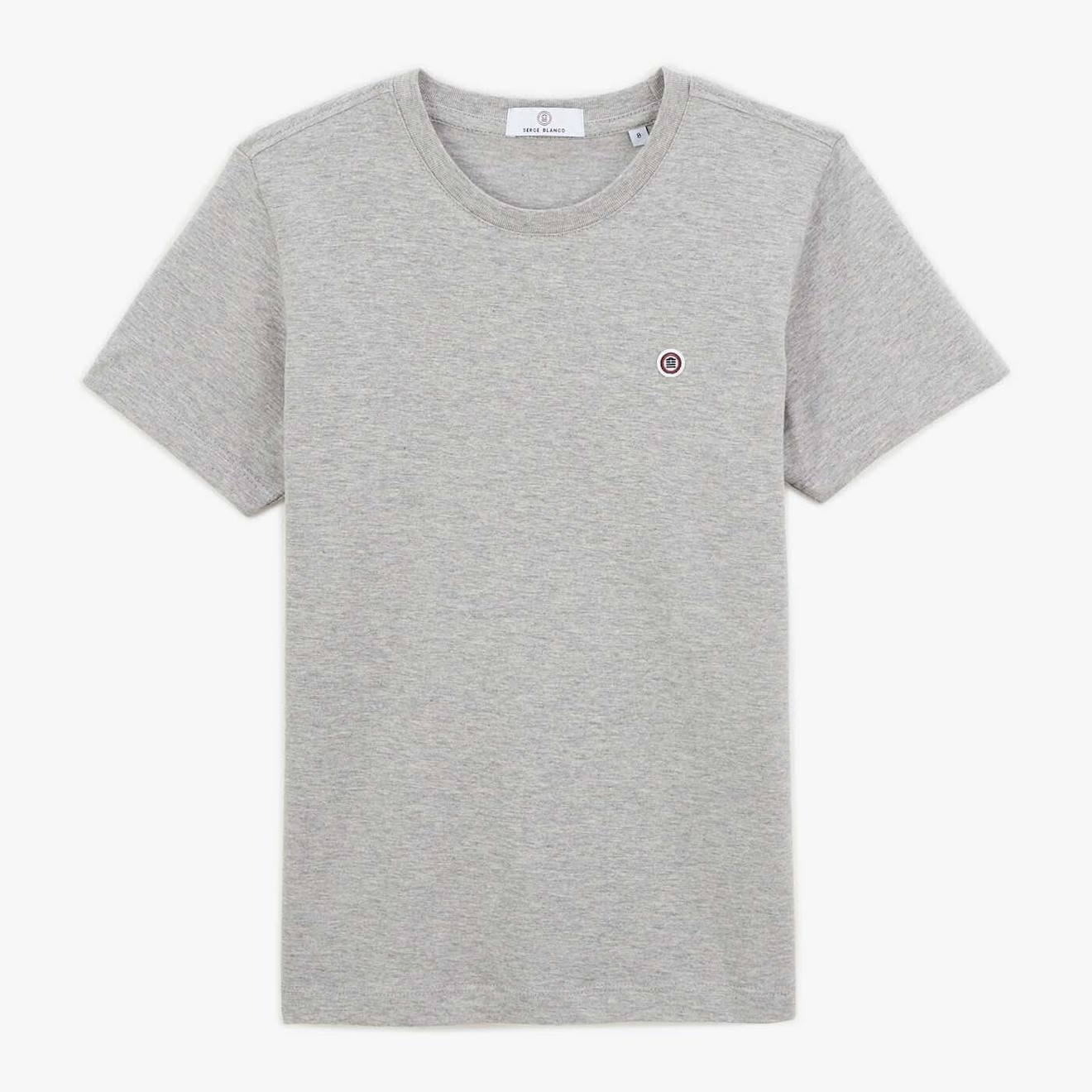 T-shirt Manches Courtes Theo Garçon Gris Chiné