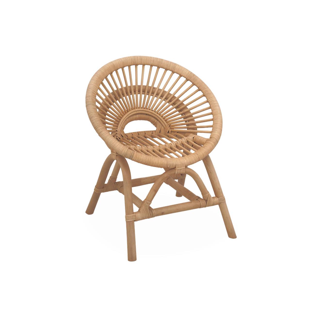 Fauteuil Enfant Vintage Rotin Maeva Naturel