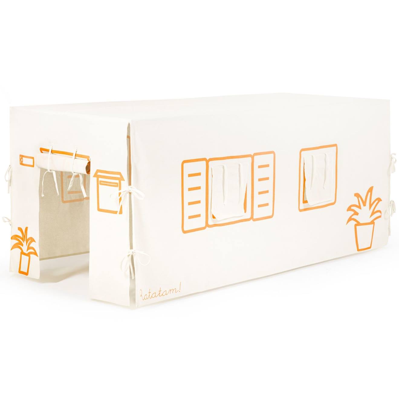 Cabane De Table Château Noir Et Beige (90 X 200 Cm) Ecru, Orange (Ratatam) - Image 1