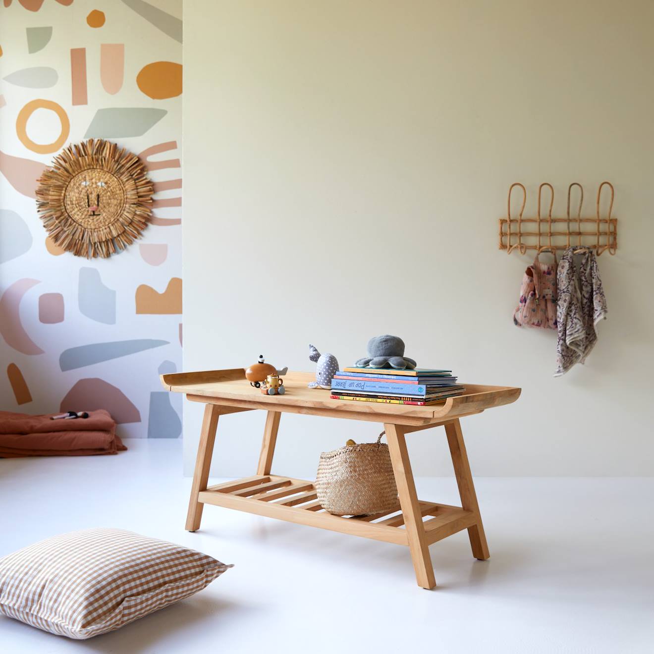 Console Basse Enfant En Bois De Teck 110 Pampa Naturel