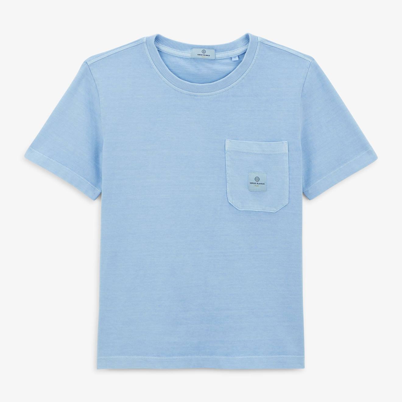 T-shirt Junior Tim Avec Poche Bleu Ciel