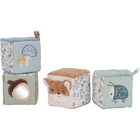 Little Dutch - Lot De 4 Cubes Doux Bleu, Jaune, Multicolore, Marr