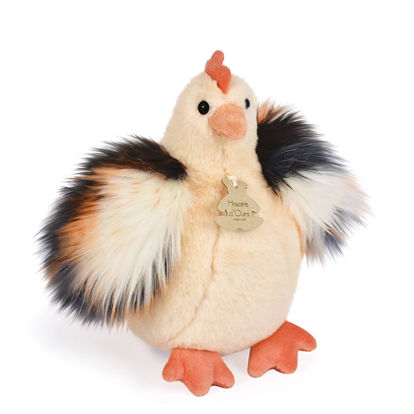 Peluche Poule Poulette 20 Cm Beige