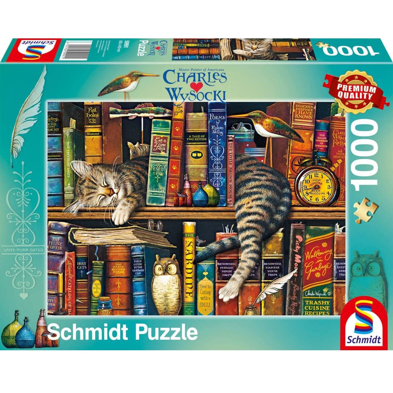 Puzzle Frédéric Le Chat Lettré 1000 Pcs Vert