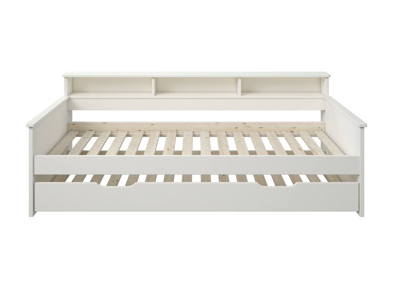 Lit Gigogne Avec Rangement Oliver Blanc (Nateo Concept) - Image 1