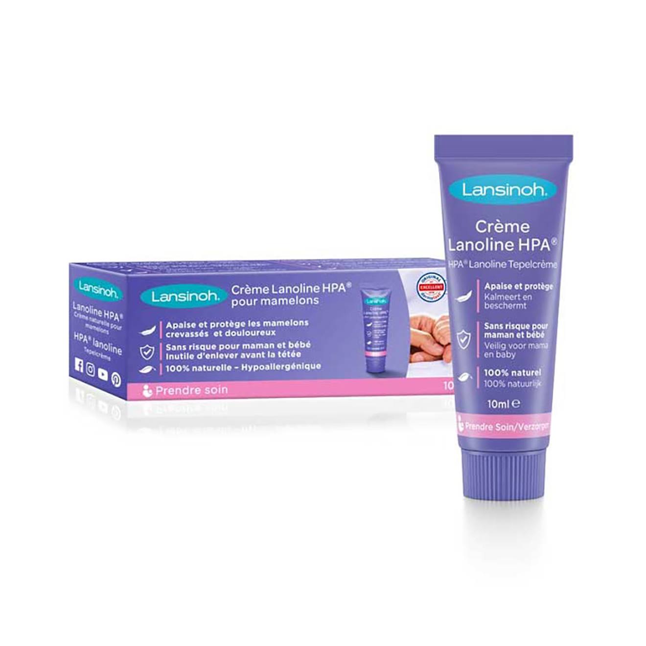 Crème Protectrice Mamelon Lanoline Hpa® 10ml Multi-coloured (Lansinoh) - Image 1